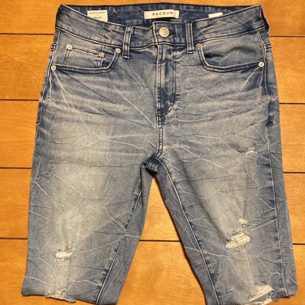 Men’s Size 30X32 PacSun Distressed Stacked Skinny Jeans